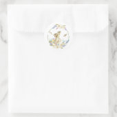 Ostersonne und Frühlingsblumen Runder Aufkleber (Tasche)