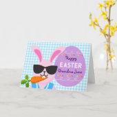 Ostersonne und Karotten, Oma Cool Karte (Gelbe Blume)