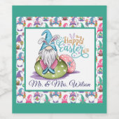 Ostersonnen Gnome Custom Weinetikett (Einzelnes Label)