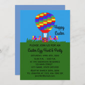 Ostersonnenballon #3 Einladungskarte (Vorne/Hinten)