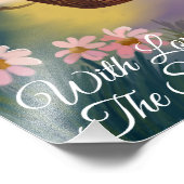 Ostersonnenfamilie Jagd auf Eier - Malerei Fotodruck (Ecke)