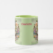 Ostersonnengebälk Frühlingsblumen Name hinzufügen Tasse (Zentrum)