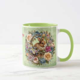 Ostersonnengebälk Frühlingsblumen Name hinzufügen Tasse