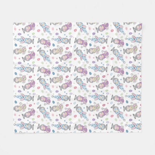 Ostersonnengommuster Fleecedecke (Vorderseite (Horizontal))