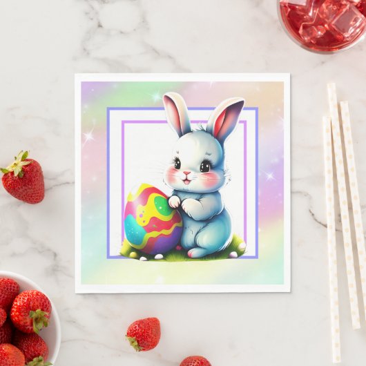 Ostersonnengrabbit Serviette (Beispiel)