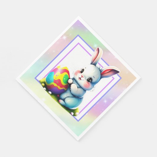 Ostersonnengrabbit Serviette (Ecke)