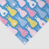 Ostersonnenhasen Blaues Muster Seidenpapier (Detail)