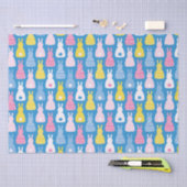 Ostersonnenhasen Blaues Muster Seidenpapier (Handwerk)