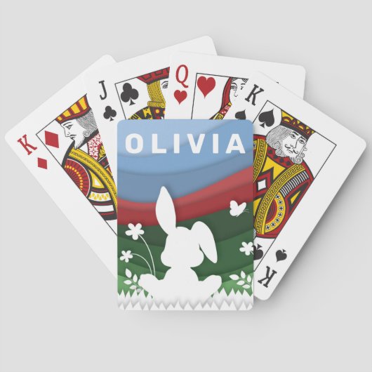 Ostersonnenholz Cartoon schneiden Frühjahr Spielkarten (Rückseite)