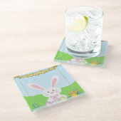 Ostersonnenillustrierung Glasuntersetzer (Schrägansicht)