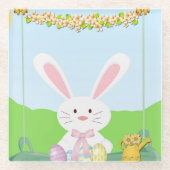 Ostersonnenillustrierung Glasuntersetzer (Vorderseite)