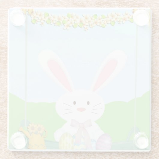 Ostersonnenillustrierung Glasuntersetzer (Rückseite)