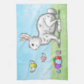 Ostersonnenjagd Geschirrtuch (Vertikal)