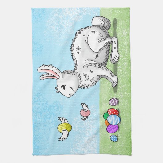 Ostersonnenjagd Geschirrtuch (Vertikal)