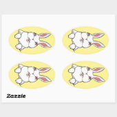 Ostersonnenklammer - Geeignete Osterkleber Ovaler Aufkleber (Blatt)