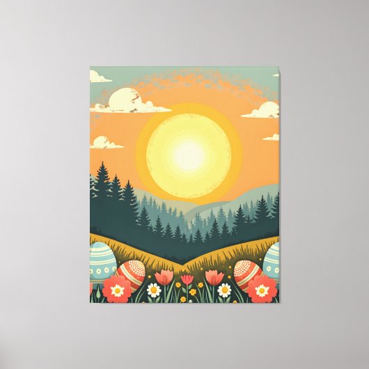 Ostersonnenlandschaft Leinwanddruck (Vorderseite)