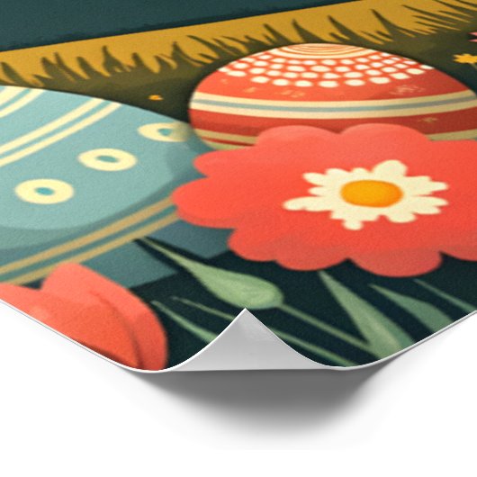 Ostersonnenlandschaft Poster (Ecke)