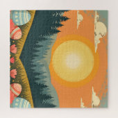 Ostersonnenlandschaft Puzzle (Horizontal)