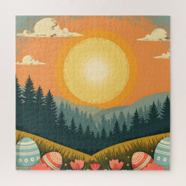 Ostersonnenlandschaft Puzzle