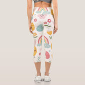 Ostersonnenmuster Capri Leggings (Rückseite)