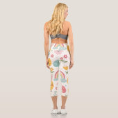 Ostersonnenmuster Capri Leggings (Rückseite)