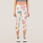 Ostersonnenmuster Capri Leggings (Vorderseite)