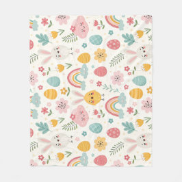 Ostersonnenmuster Fleecedecke