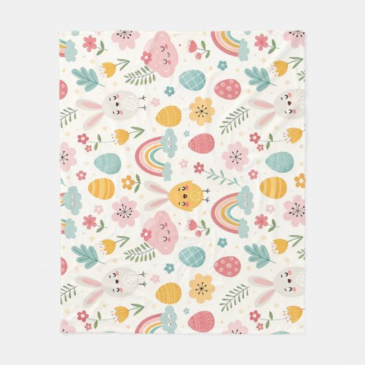 Ostersonnenmuster Fleecedecke (Vorderseite)