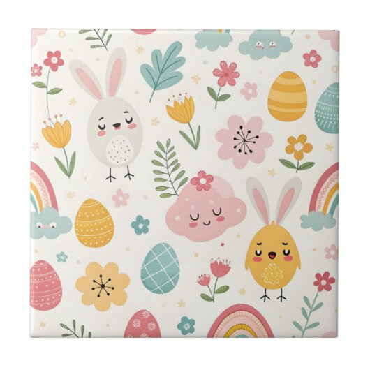 Ostersonnenmuster Fliese (Vorderseite)