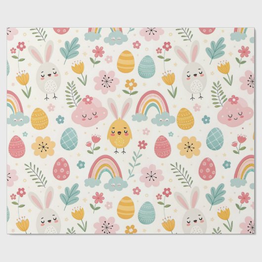 Ostersonnenmuster Geschenkpapier (Flach)