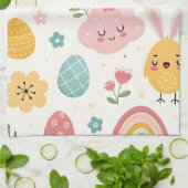 Ostersonnenmuster Geschirrtuch (Gefaltet)