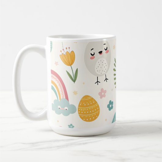 Ostersonnenmuster Kaffeetasse (Links)