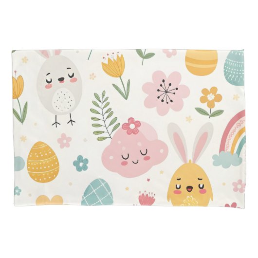 Ostersonnenmuster Kissenbezug (Vorderseite)