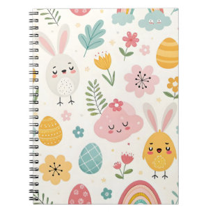 Ostersonnenmuster Notizblock