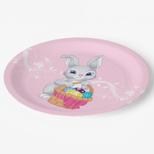 Ostersonnenpapier-Teller Pappteller (Schrägansicht)