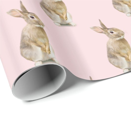 Ostersonnenstrabbe auf Rosa Geschenkpapier (Rolleneckpunkt)