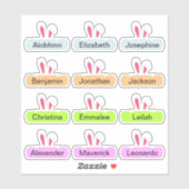 Ostersonnige Aufkleber mit mehreren Namen (Blatt)