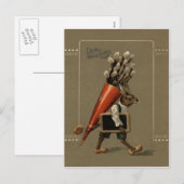 Ostersonnige Blume Feiertagspostkarte (Vorne/Hinten)