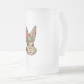 Ostersonnige Blume mit Kanincheneier Mattglas Bierglas (VorderseiteRechts)