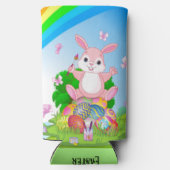 Ostersonnige Eier personalisieren Text Selters Dosenkühler (Rückseite)