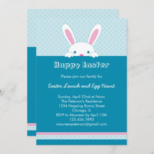 Ostersonnige Einladung (Vorne/Hinten)