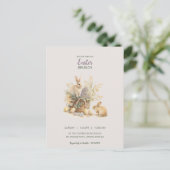 Ostersonnige Einladung Postkarte (Stehend Vorderseite)