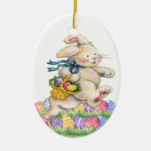 Ostersonnige Exklusivverzierung Keramik Ornament (Vorne)