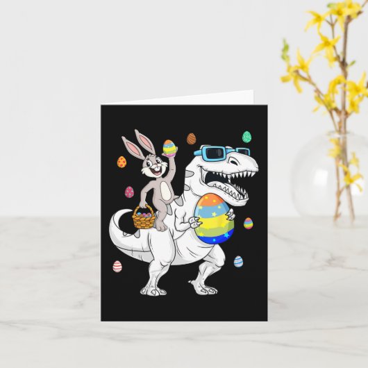 Ostersonnige Fahrt T Rex Dinosaur Fun Eggs Boys G Karte (Gelbe Blume)