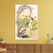 Ostersonnige, farbige Eizellennis Leinwanddruck (Insitu (Wohnzimmer))