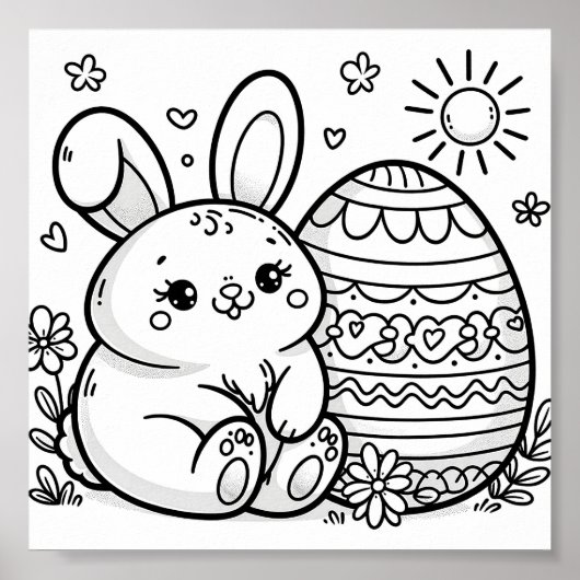 Ostersonnige Farbseiten für Kinder Poster (Vorne)