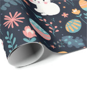 Ostersonnige Frühjahrsmuster Geschenkpapier (Rolleneckpunkt)
