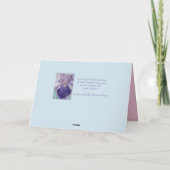 Ostersonnige Frühlingsblumen Lila Blumen Karte (Rückseite)