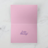 Ostersonnige Frühlingsblumen Lila Blumen Karte (Innenseite)