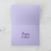 Ostersonnige Frühlingsblumen Purpur Blumen Name Karte (Innenseite)